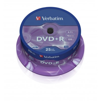 DVD+R Verbatim 4,7 GB box 25 pezzi