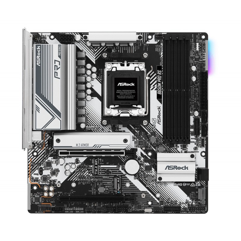 Scheda Madre ASRock B650M Pro RS AMD AM5 DDR5 Micro ATX Argento