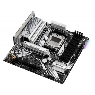 Scheda Madre ASRock B650M Pro RS AMD AM5 DDR5 Micro ATX Argento