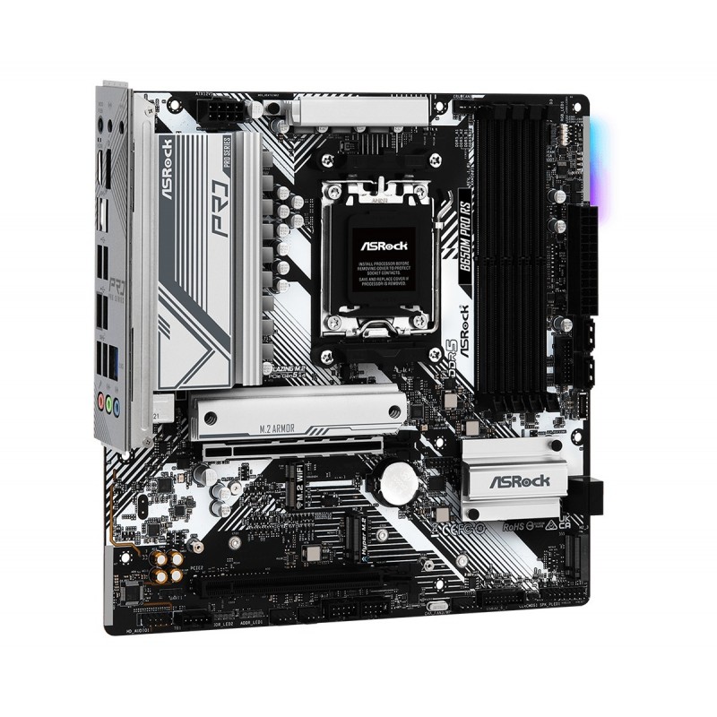 Scheda Madre ASRock B650M Pro RS AMD AM5 DDR5 Micro ATX Argento