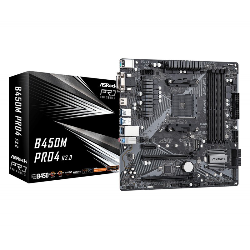 Scheda madre ASROCK B450M PRO4 R2.0socket AM4