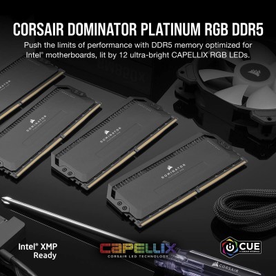 RAM Corsair Dominator Platinum RGB DDR5 32GB (2x16) 6000MHz CL36 AMD EXPO Grigio