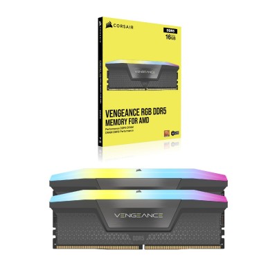 RAM Corsair Vengeance RGB DDR5 64GB (2x32) 5200MHz CL40 AMD EXPO Grigio