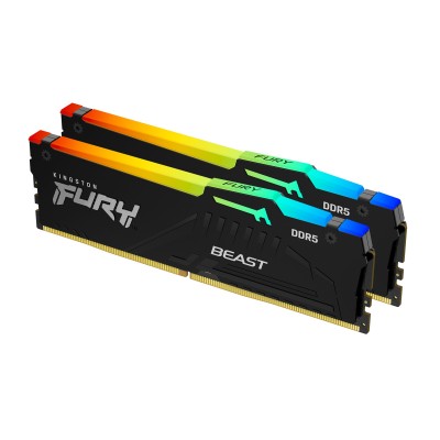 Ram KINGSTON FURY BEAST DDR5 5600MHz 32GB (2x16) RGB XMP 3.0 CL40 NERO