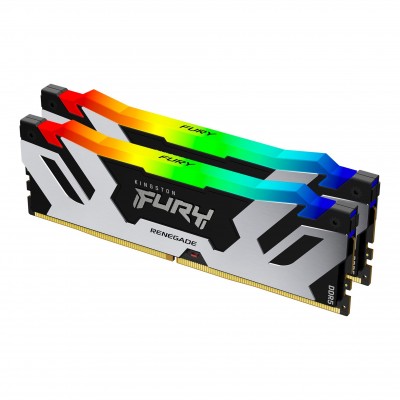 Ram KINGSTON FURY RENEGADE DDR5 6400MHz 32GB (2x16) RGB XMP 3.0 CL 32 ARGENTO