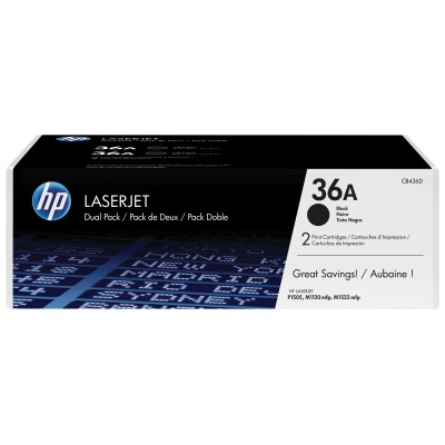 Toner HP 36A 2 pezzi Nero