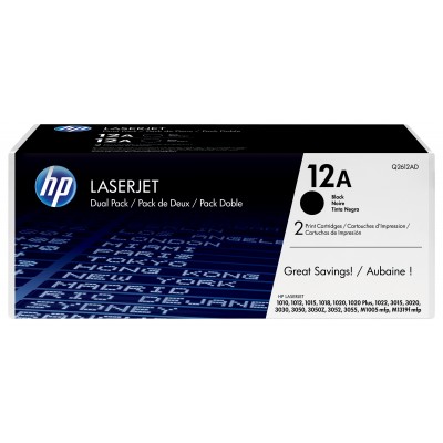 Toner HP 12A Nero 2 pezzi