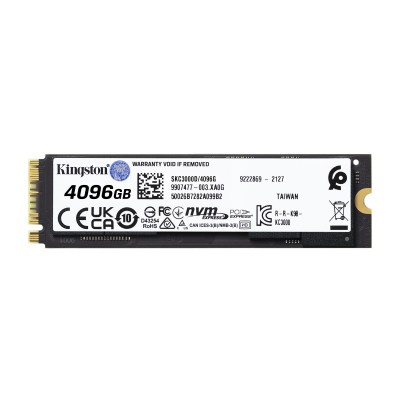 SSD M.2 Kingston Technology KC3000 4 TB PCI Express 4.0 3D TLC NVMe