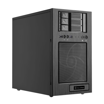 Case SilverStone Case Storage CS330 Micro-ATX Grigio Scuro