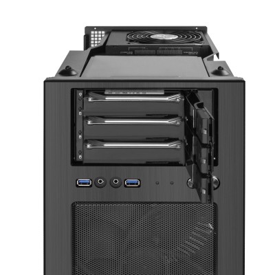 Case SilverStone Case Storage CS330 Micro-ATX Grigio Scuro