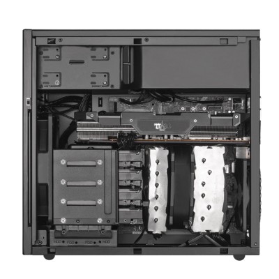 Case SilverStone Case Storage CS330 Micro-ATX Grigio Scuro