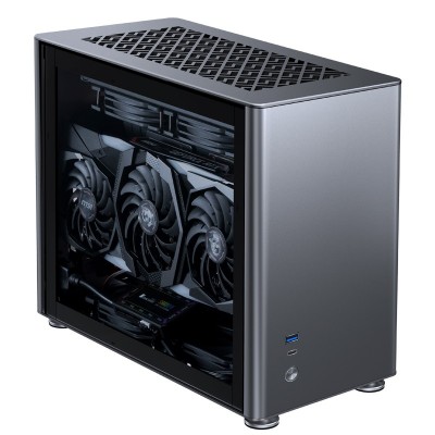 Case Jonsbo A4 Mini-ITX Vetro Temperato Grigio