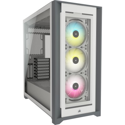 Corsair iCUE 5000X RGB Midi-Tower Tempered Glass Bianco