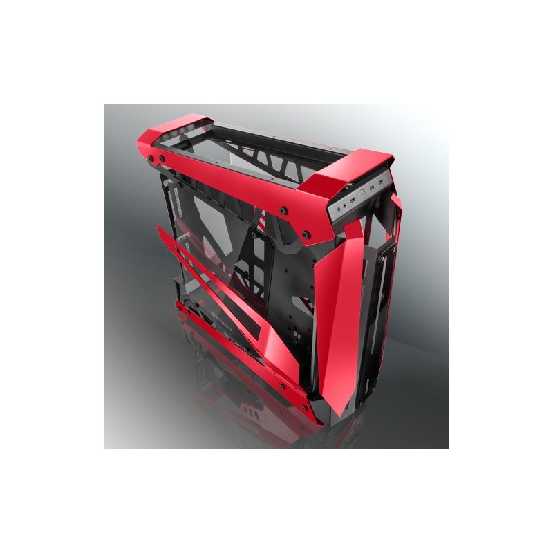 Case RAIJINTEK NYX PRO Showcase Big-Tower vetro temperato Nero rosso