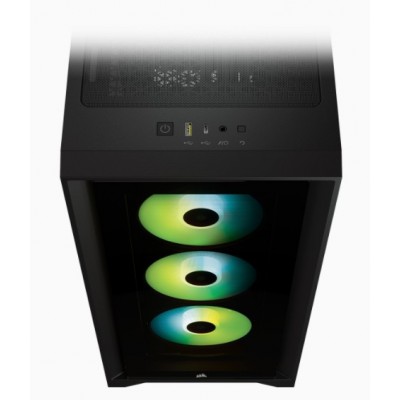 Case Corsair iCUE 4000X RGB Midi-Tower Vetro Temperato Nero