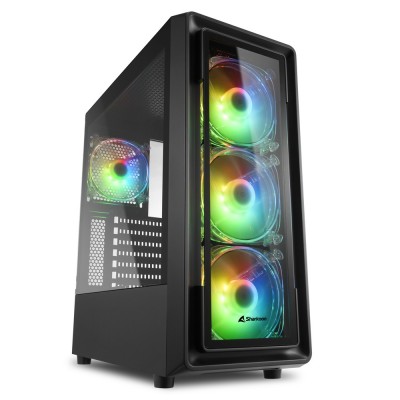 Case Sharkoon TK4 RGB vetro temperato Nero