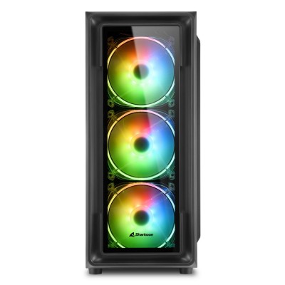 Case Sharkoon TK4 RGB vetro temperato Nero