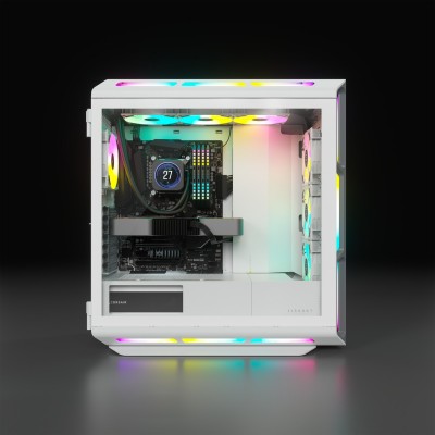 Case Corsair iCUE 5000T Midi-Tower RGB Vetro Temperato Bianco