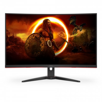 Monitor AOC C32G2ZE BK 32'' FullHD VA Curvo HDMI DisplayPort Nero Rosso