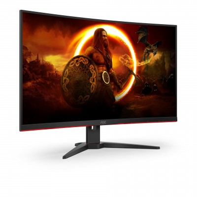 Monitor AOC C32G2ZE BK 32'' FullHD VA Curvo HDMI DisplayPort Nero Rosso