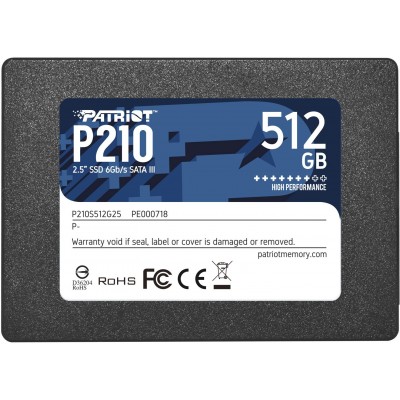 SSD SATA III Patriot Memory P210 2.5" 512 GB