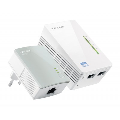 Powerline TP-LINK TL-WPA4220KIT Starter Kit AV500 Wireless N 300Mbps con 2 porte Ethernet