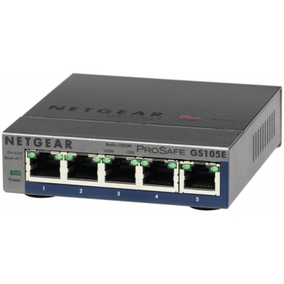 Switch NETGEAR Pro Safe 5 Porte 10 100 Mbps GS105E-200PES