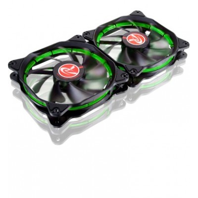 Ventola Raijintek Auras 12 LED-kit da 2 verde - 120mm