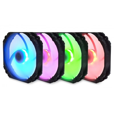 Scythe Kaze Flex 140 RGB PWM Case per computer Refrigeratore 14 cm Nero, Bianco