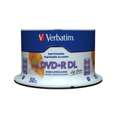 DVD+R DL Verbatim 8,5 GB box 50 pezzi