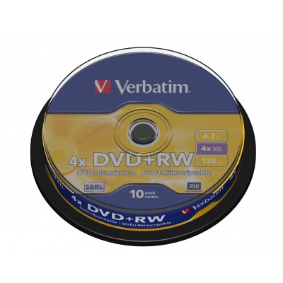 DVD+RW Verbatim 4,7 GB box 10 pezzi