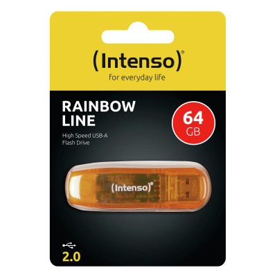 Pendrive Intenso Rainbow Line 64 GB USB Arancione