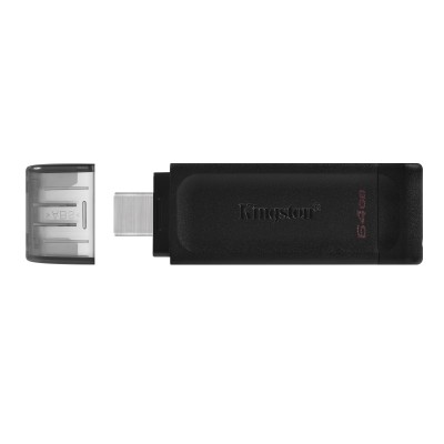 Pendrive Kingston DataTraveler 70 64 GB USB tipo-C 3.2 Nero