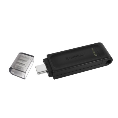 Pendrive Kingston DataTraveler 70 64 GB USB tipo-C 3.2 Nero