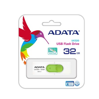 Pendrive ADATA UV320 32 GB USB 3.2 Verde, Bianco