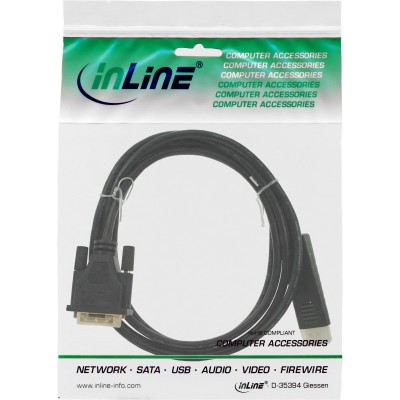 Cavo convertitore DisplayPort a DVI InLine Nero  3 m