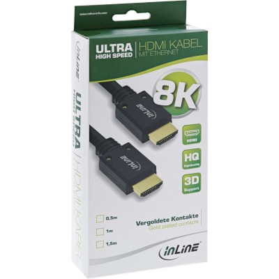 Cavo HDMI ad altissima velocità InLine 8K 4K Nero 3m