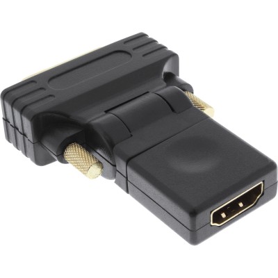 Adattatore HDMI-DVI HDMI femmina a DVI maschio InLine angolo flessibile