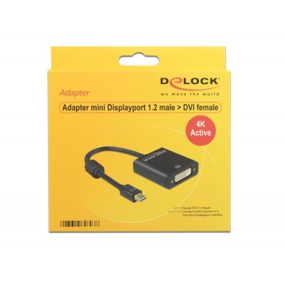 Adattatore da mini-Displayport maschio a DVI-I femmina DeLock