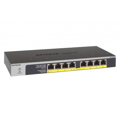 Switch NETGEAR 8 Porte 10 100 1000 Mbps GS108LP-100EUS