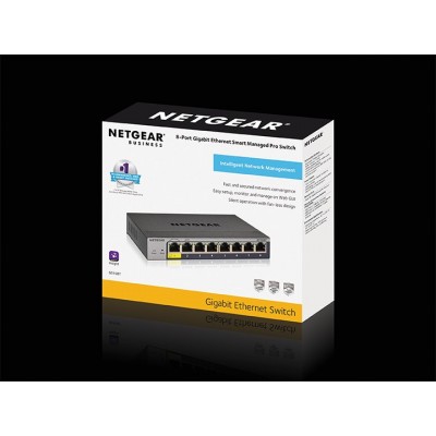 Switch NETGEAR Desktop Pro 8 Porte 10 100 1000 Mbps GS108T-300PES