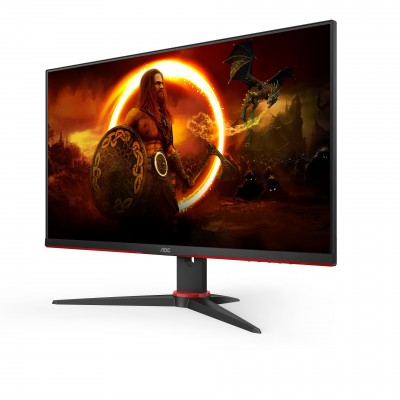 Monitor AOC 24G2SAE BK 24'' FullHD VA AMD Free-Sync Nero Rosso