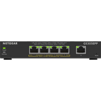 Switch NETGEAR Plus 5-porte 10 100 1000 GS305EPP-100PES