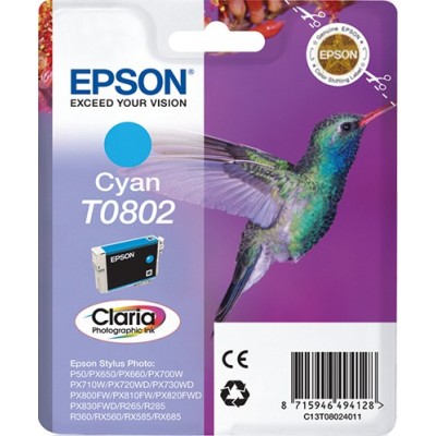 Cartuccia Epson C13T08024011 T0802 Ciano