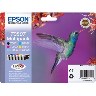 Cartuccia Epson C13T08074011 T0807 Multipack