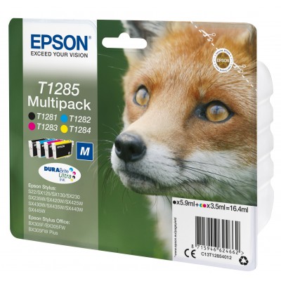 Multipack Epson nero   ciano   magenta   giallo C13T12854012 T1285 4 cartucce d'inchiostro T1281 + T1282 + T1283 + T1284