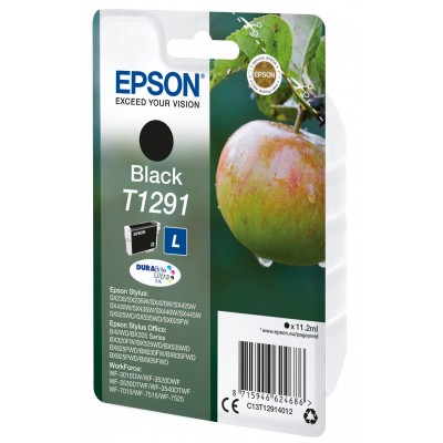 Cartuccia Epson d'inchiostro nero C13T12914012 T1291 ~385 pagine 11,2ml