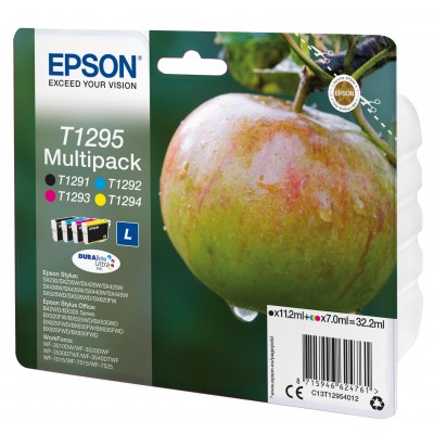 Multipack Epson nero   ciano   magenta   giallo C13T12954012 T1295 4 cartucce d'inchiostro T1291 + T1292 + T1293 + T1294