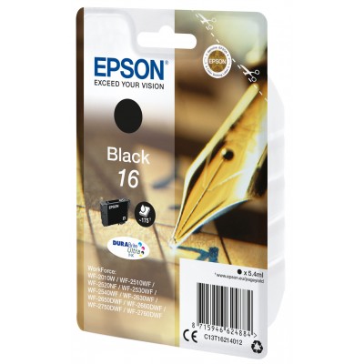 Cartuccia Epson d'inchiostro nero C13T16214012 T1621 ~175 pagine 5,4ml standard