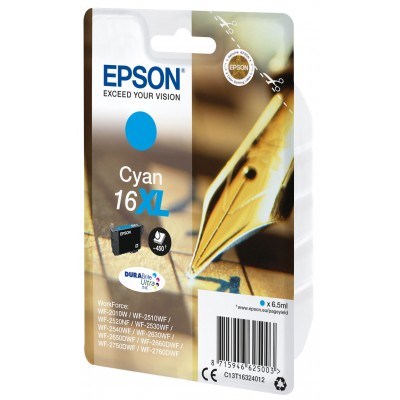 Cartuccia Epson C13T16324012 T1632 Ciano XL